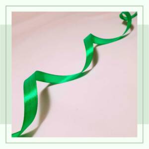 лента атласная зелёная для декора